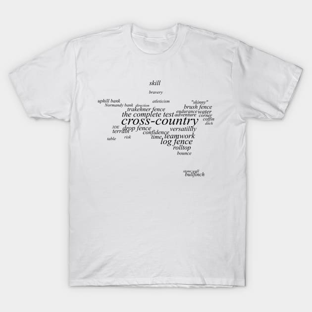 Equestrian Dictionary - Cross-country (light) T-Shirt by ThunderboltFire